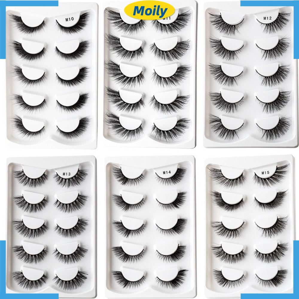 MOILYVN Lông Mi Giả Bằng Lông Chồn Nhân Tạo Dài Và Dày Dành Cho Nữ