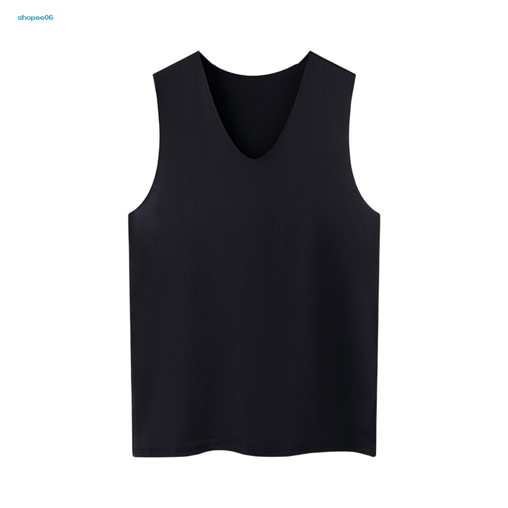 Áo Thun Ba Lỗ Cổ Chữ V Bằng Lụa Lạnh Nhanh Khô Cho Nam Mặc Hàng Ngày