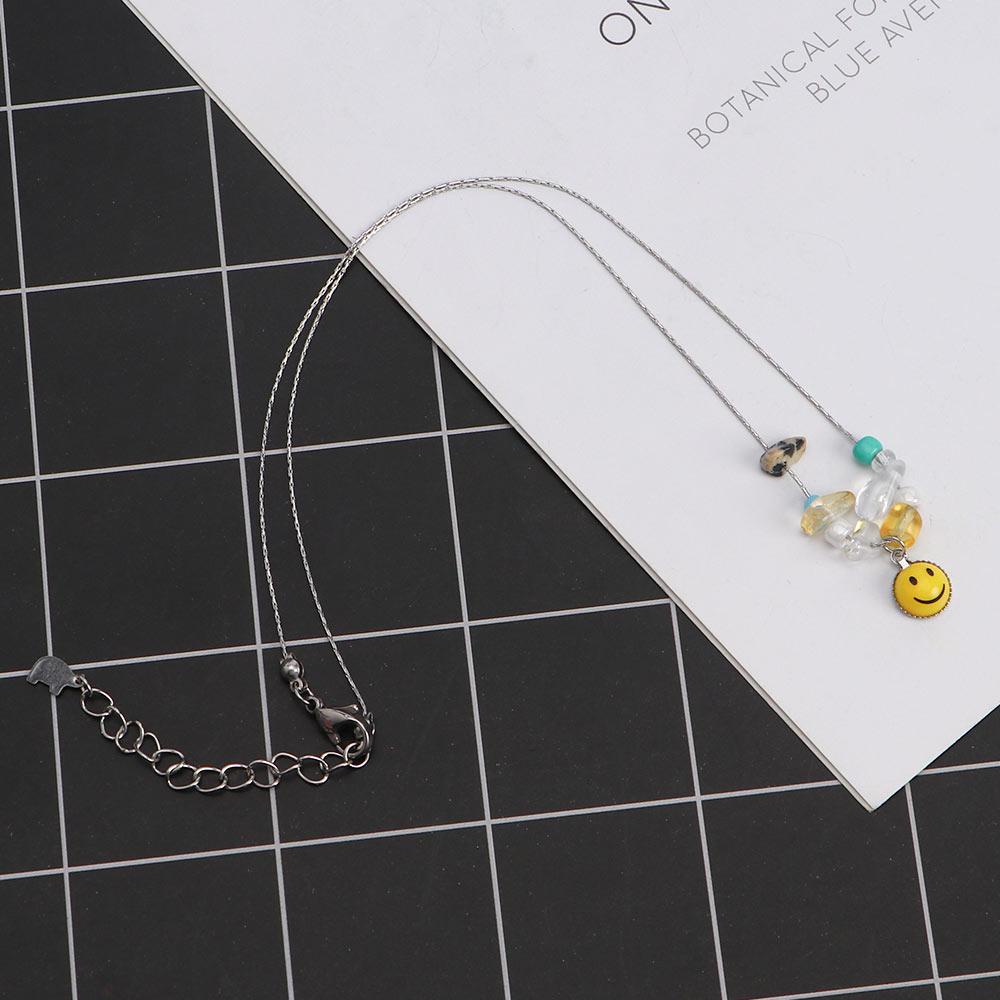 ANEMONE Vòng Cổ Choker Bằng Thép Titan Mặt Đầu Lâu Phong Cách Punk Đơn Giản Cho Nữ