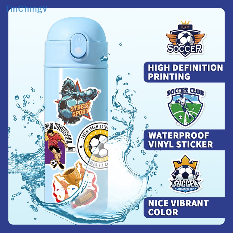 [TinChingV] Set 50 Miếng Dán Graffiti Hình Bóng Đá Tiếng Anh / Bóng Đá / Laptop / Xe Hơi / Guitar