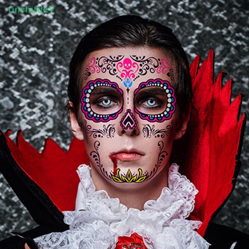 Miếng Dán Trang Trí Mặt Chống Thấm Nước Hình Đầu Lâu Độc Đáo