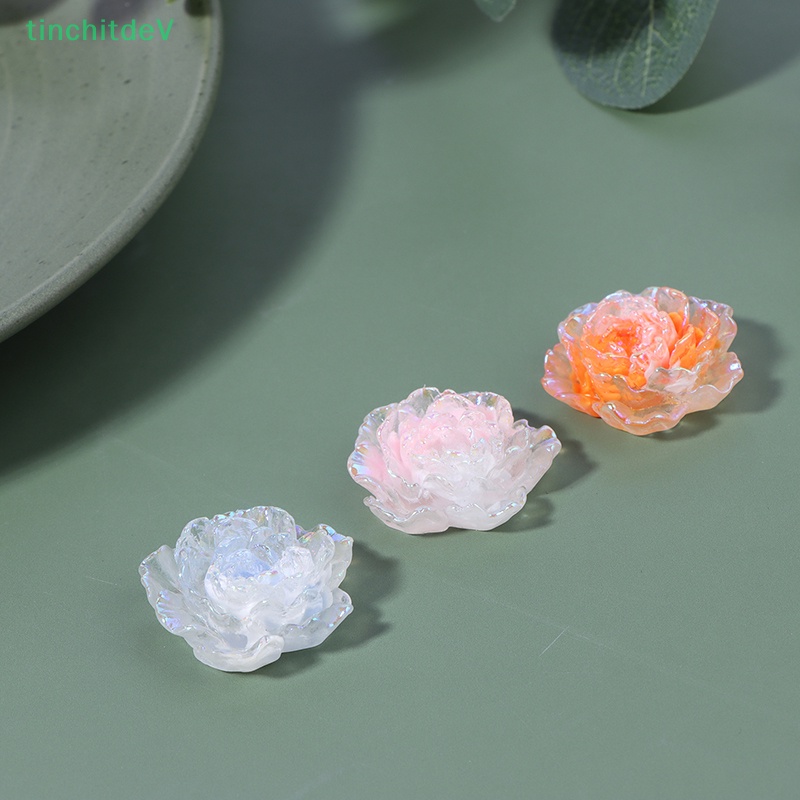 Set 5 Phụ Kiện Đá Đính Trang Trí Móng Tay Nghệ Thuật Hình Bông Hoa Bằng Nhựa Acrylic Dễ Thương