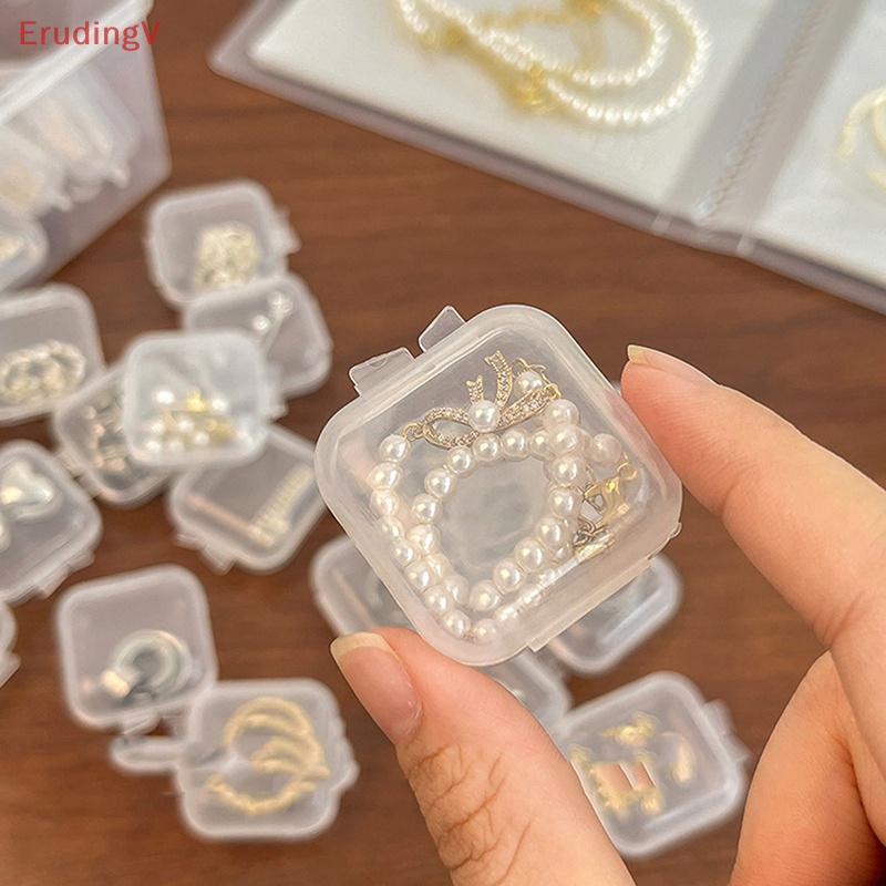 Set 10 Hộp Nhựa Vuông Nhỏ Trong Suốt Đựng Trang Sức