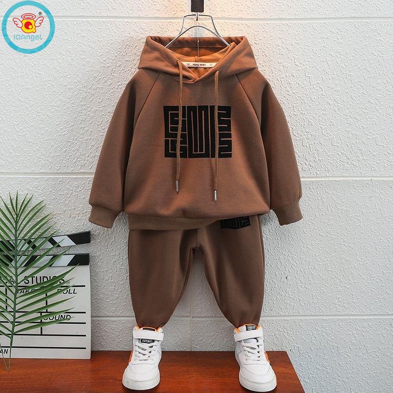 Bộ Đồ Thể Thao Dài Tay Có Mũ Trùm Thiết Kế Mới Thời Trang Mùa Xuân Thu Dành Cho Bé Trai