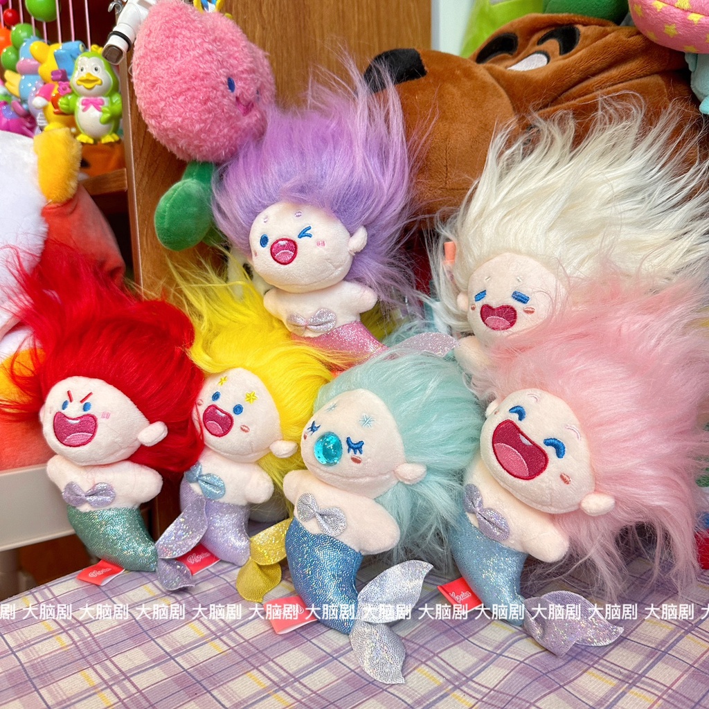 Búp Bê Nhồi Bông Cotton Kiểu Hoạt Hình Nàng Tiên Cá Dễ Thương Cho Bé Gái