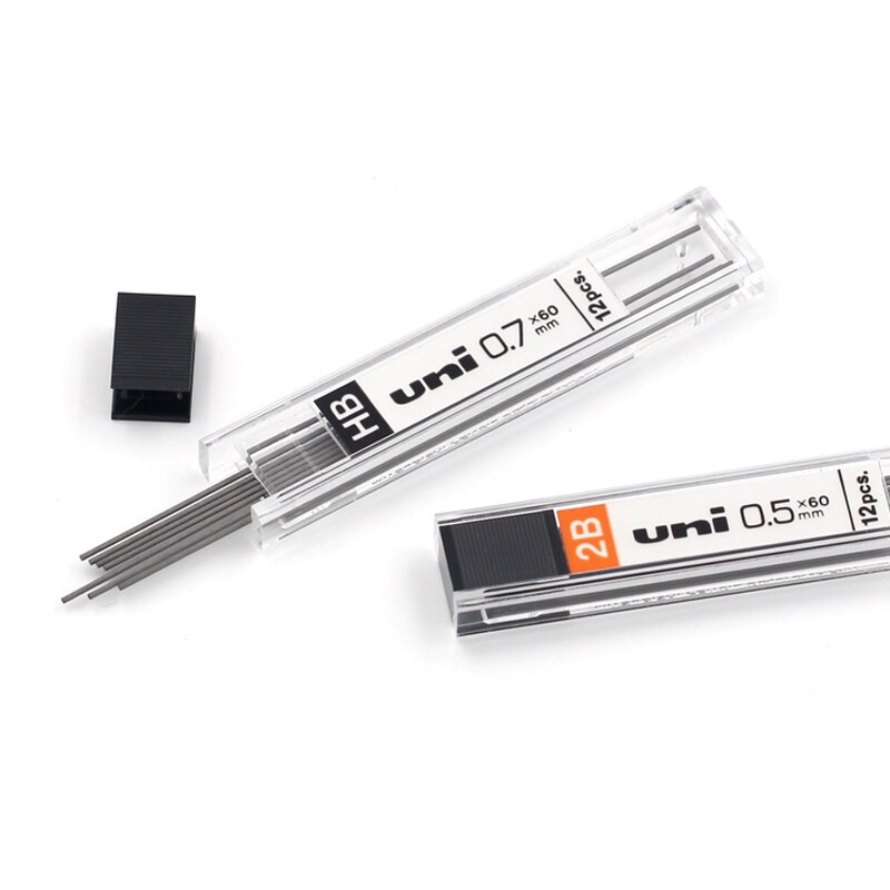 Ruột Bút Chì Bấm UNI UL-1405 2B HB 1403 1407 | Bút Chì Bấm 0.3 / 0.5 / 0.7mm Đa Dụng Chất Lượng Cao
