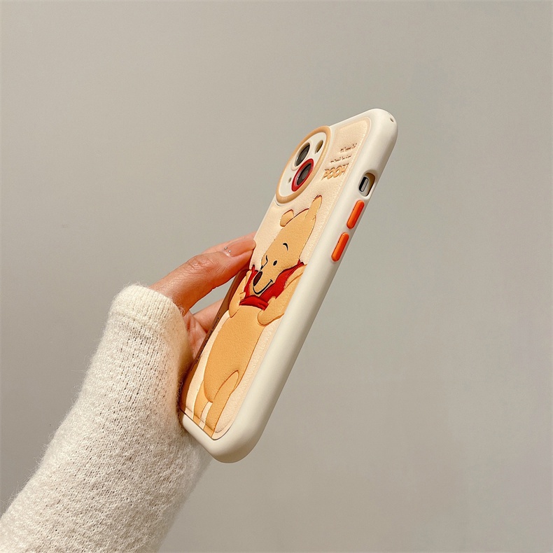 Ốp Điện Thoại Silicon Mềm Chống Sốc Hình Winnie The Pooh 3D Dễ Thương Cho iPhone 14 13 12 11 Pro Max 14 Plus