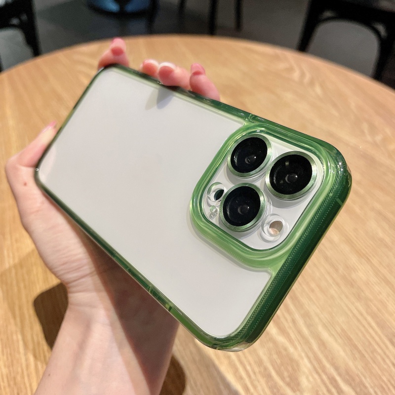 Ốp Điện Thoại Silicon Mềm Trong Suốt Chống Sốc Bảo Vệ Ống Kính Máy Ảnh Cho iPhone 14 13 12 11 Pro Max 14 Plus