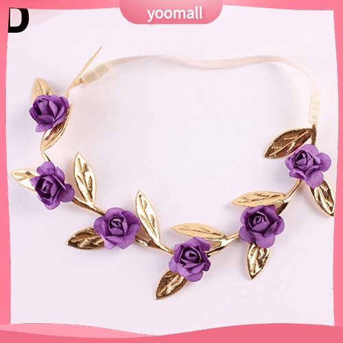 Băng Đô Cài Tóc Hình Vòng Hoa Hồng Cho Bé Gái