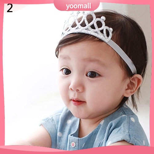 Băng Đô Cài Tóc Hình Vương Miện Co Giãn Tùy Chỉnh Thời Trang Cho Bé Gái