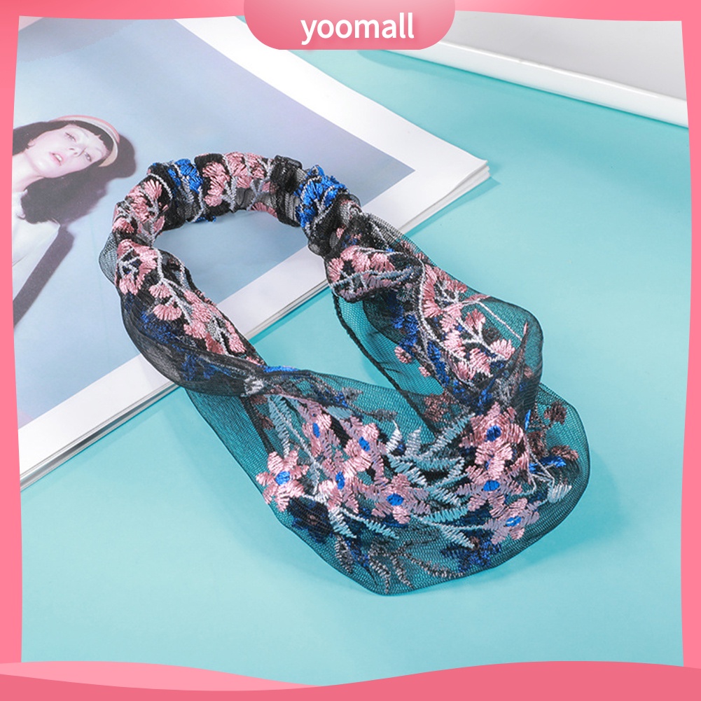 Băng Đô Cài Tóc Rửa Mặt Co Giãn Hình Hoa Thời Trang Cho Nữ