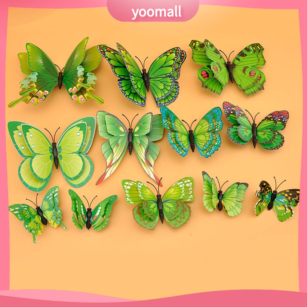 Set 12 Kẹp Tóc Hình Bướm Phong Cách Bohemia Chống Gỉ Dành Cho Đi Biển