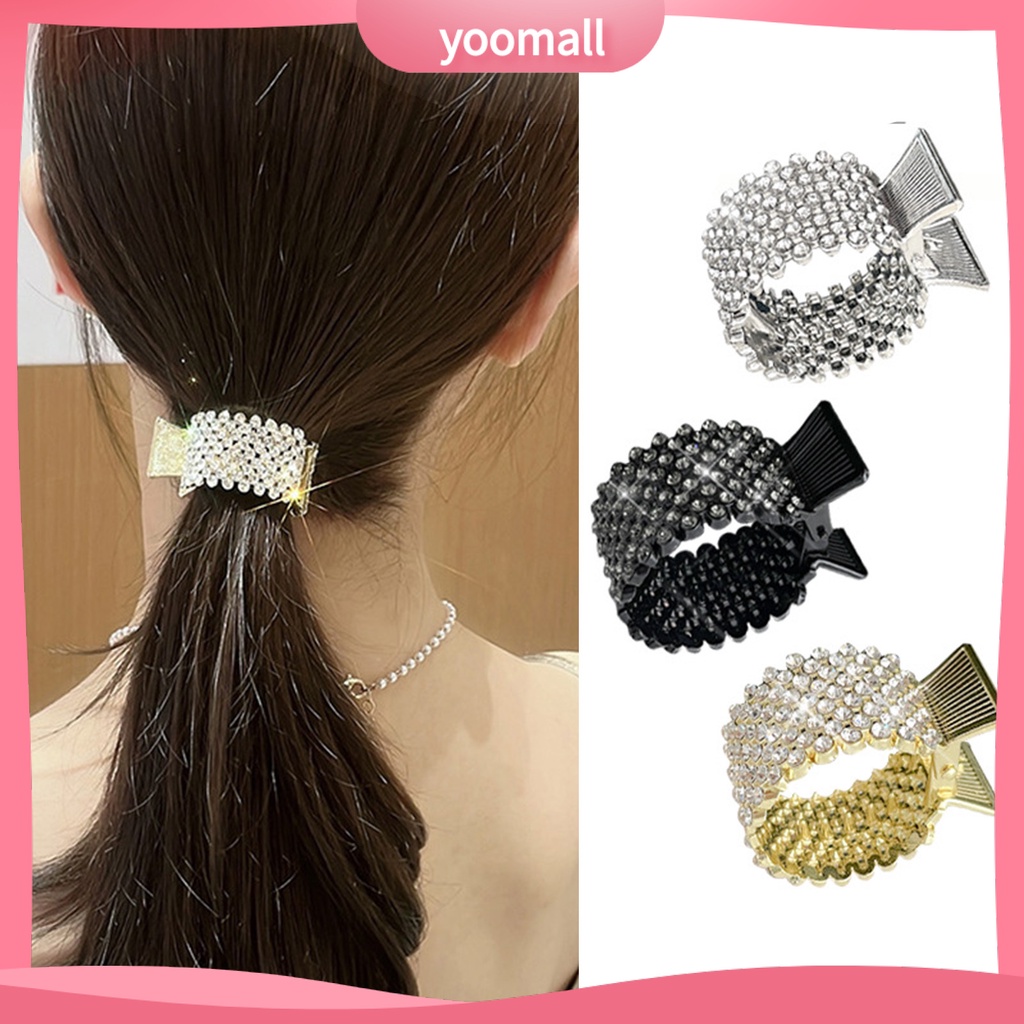 Kẹp Tóc Đính Đá Lấp Lánh Chống Trượt Dành Cho Nữ