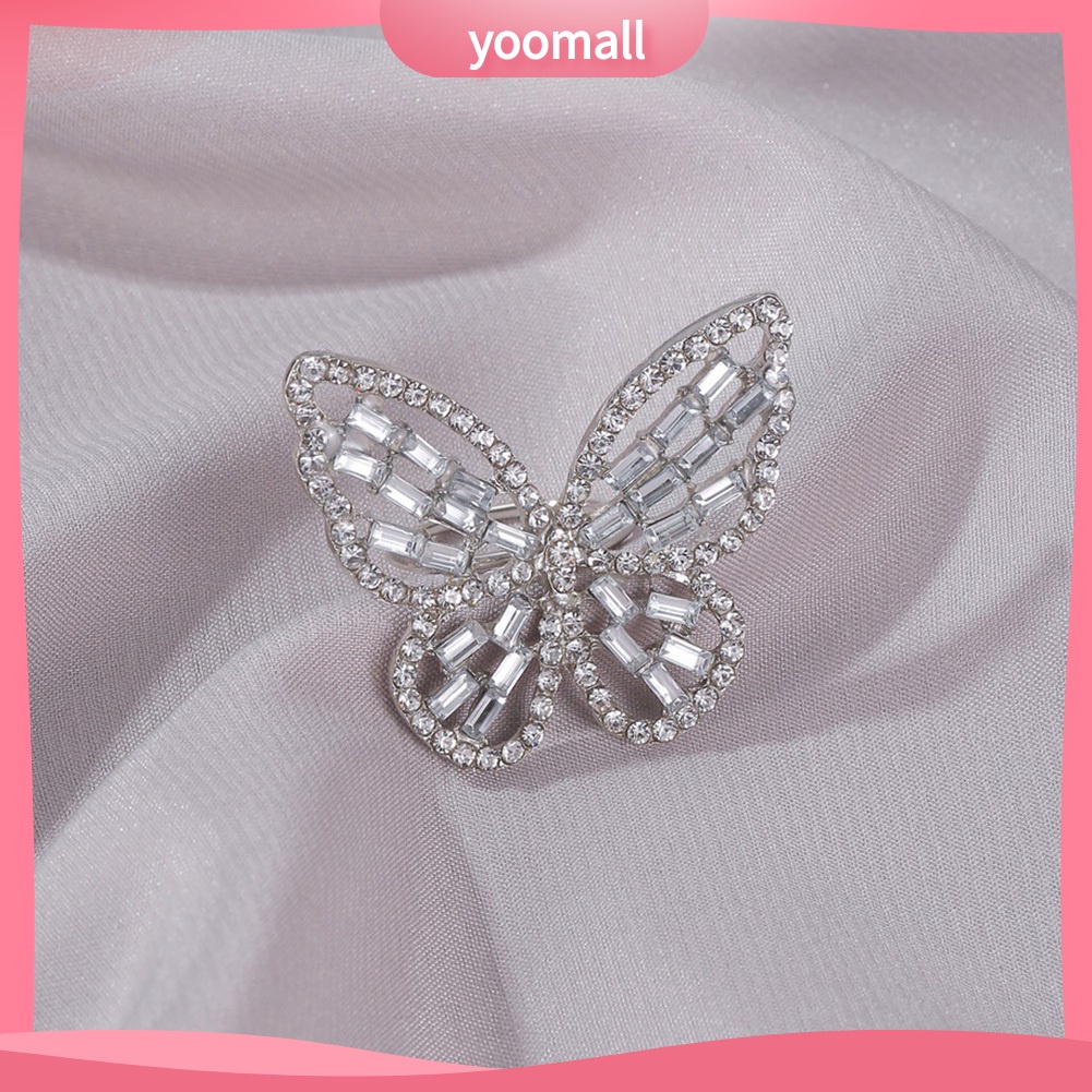Nhẫn Mở Hình Bướm Đính Đá Zircon Sang Trọng Cho Nữ