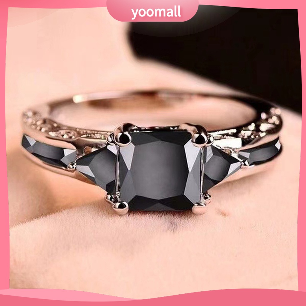 Nhẫn Nữ Đính Đá Zircon Phong Cách Âu Mỹ Cổ Điển