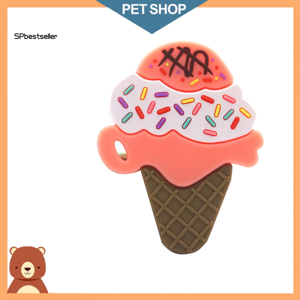 Đồ Chơi Nhai Cắn Hình Cây Kem Bằng Silicone Cho Bé