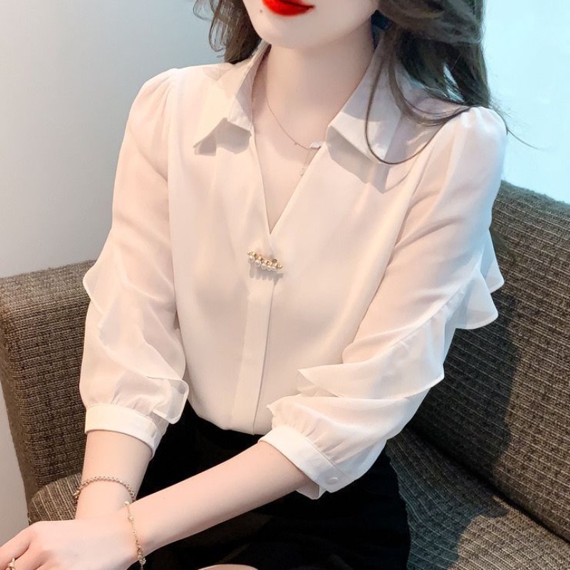 Áo Sơ Mi Chiffon Tay Lửng Thời Trang Mùa Hè Dành Cho Nữ