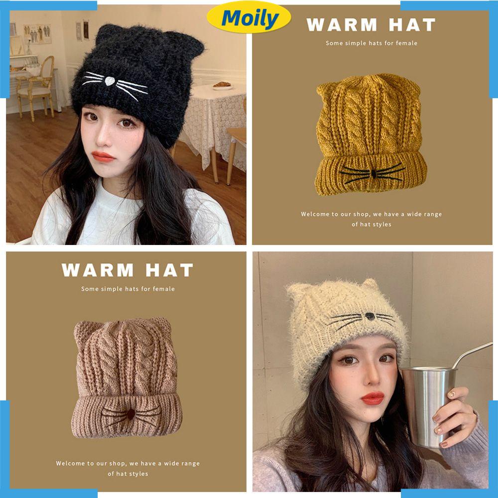 MOILYVN Mũ Tai Mèo Mềm Mại Xinh Xắn Cho Nữ