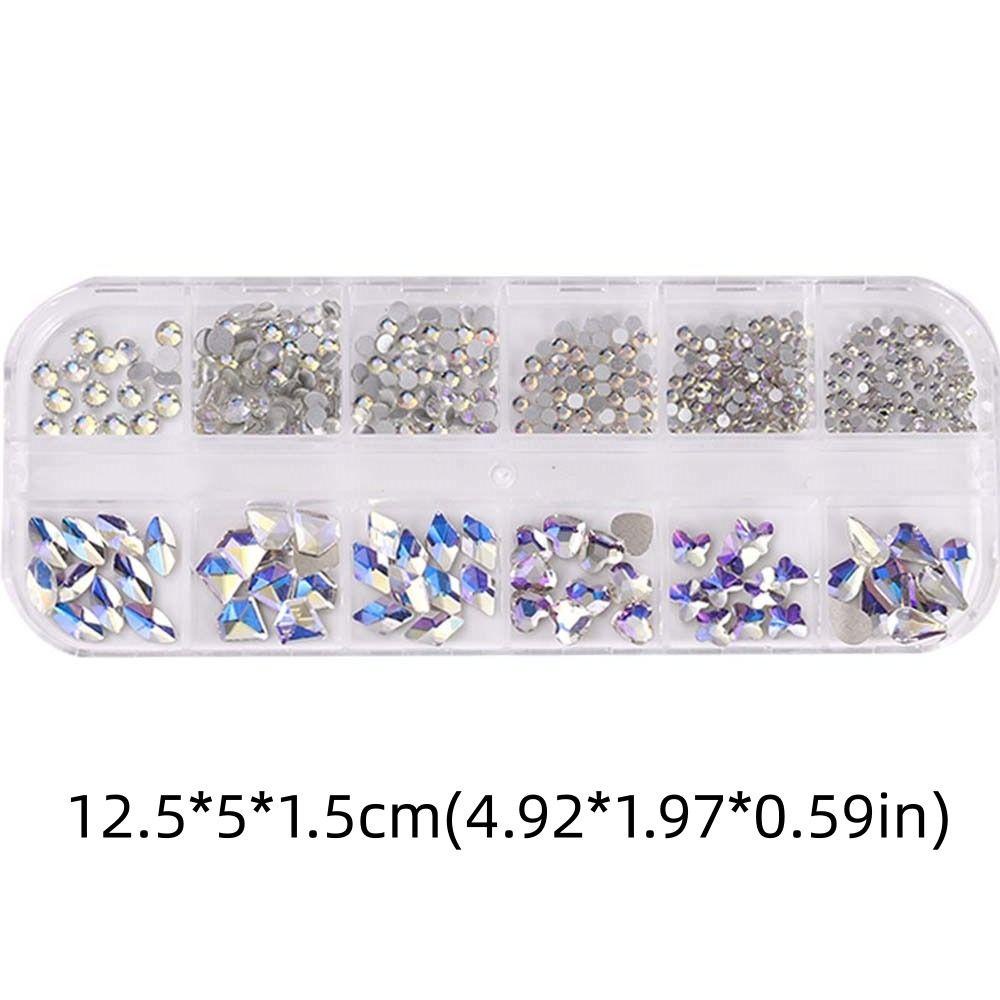 ANEMONE Phụ Kiện Đính Đá 3D Nhiều Hình Dạng Trang Trí Móng Tay Cho Nữ