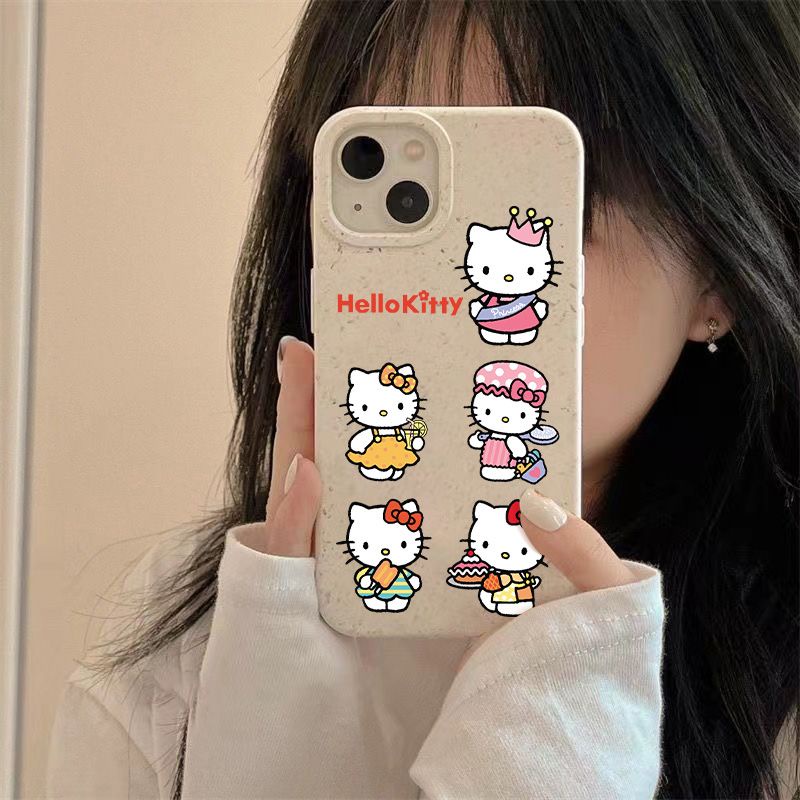 Ốp Điện Thoại Dẻo Họa Tiết Hoạt Hình Mèo Kitty Dễ Thương Chống Sốc Cho Apple Iphone11 Plus1287 14Promax 13 OZFB