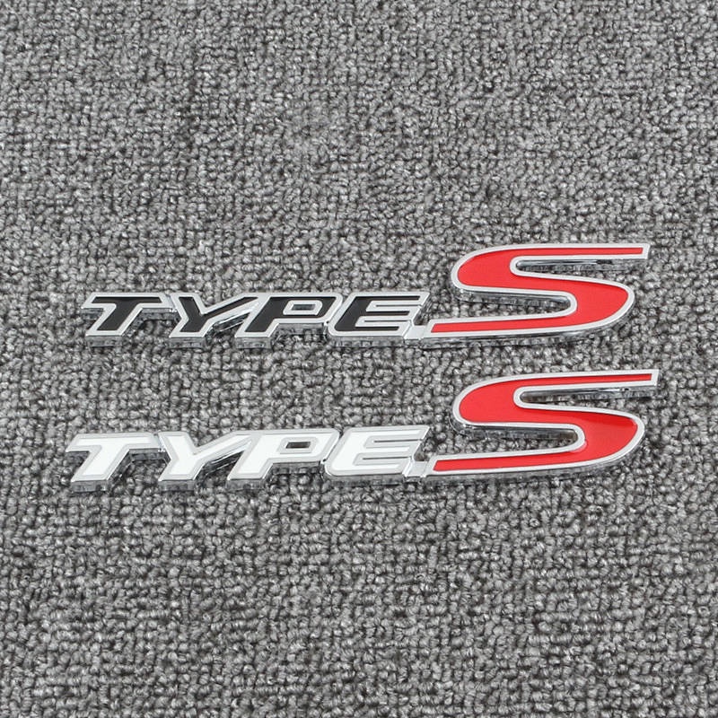 Applicable to Flying Lingpai Civic Modified Typer Car Logo RR Unlimited Si Personality Metal Bumper Stickers Auto Logos odiL