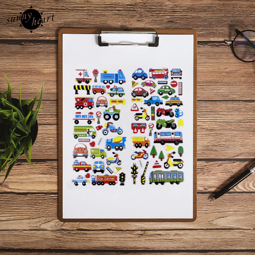 Sunnyheart set 10 Tấm Nhãn Dán Ba Chiều Trang Trí Xe Hơi Không Thấm Mồ Hôi In Chữ Little Ones of All Ages