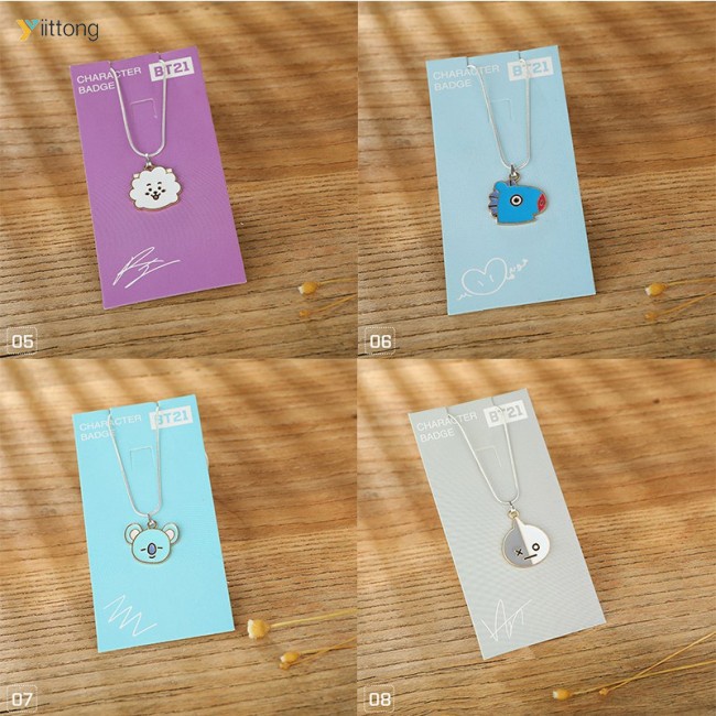 Vòng cổ Mặt Hoạt Hình BT21 BTS TATA COOKY CHIMMY