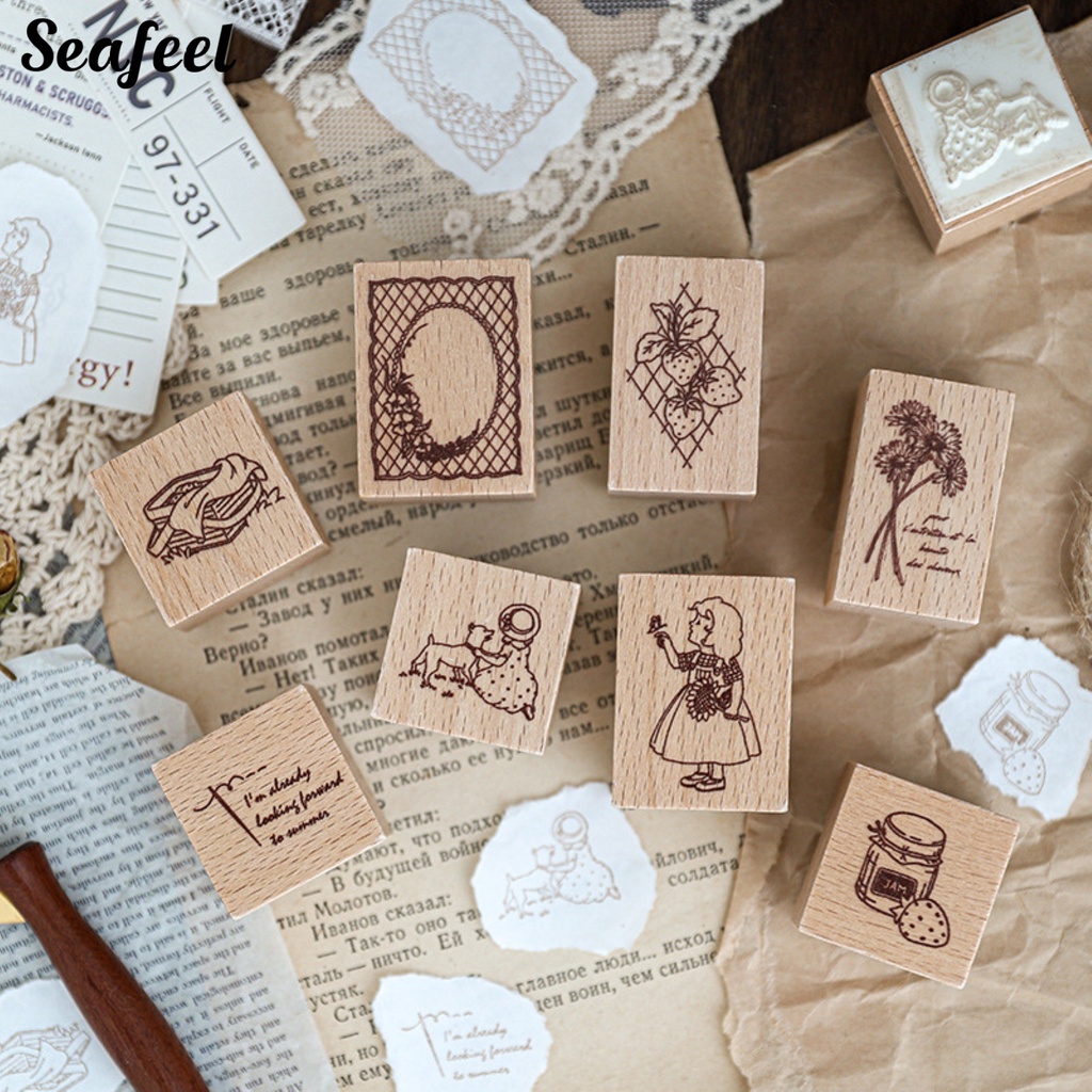 Con Dấu Bằng Gỗ Cứng Mềm Mại Đa Năng Trang Trí Sổ Tay / Nhật Ký