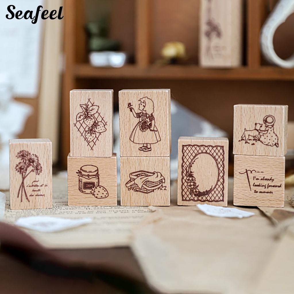 Con Dấu Bằng Gỗ Cứng Mềm Mại Đa Năng Trang Trí Sổ Tay / Nhật Ký