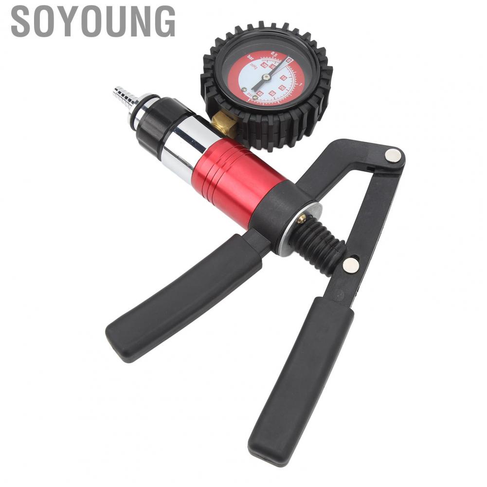 Soyoung Brake Bleeder Kit Easy To Read Hand Held Vacuum Pressure Pump Tester High Precision Convenient 0‑26 Inhg for Truck