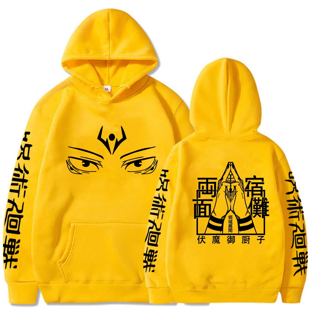 Áo Hoodie Tay Dài In Hình Anime Jujutsu Kaisen RyoWomen Sukuna Eyes 2023 Mới