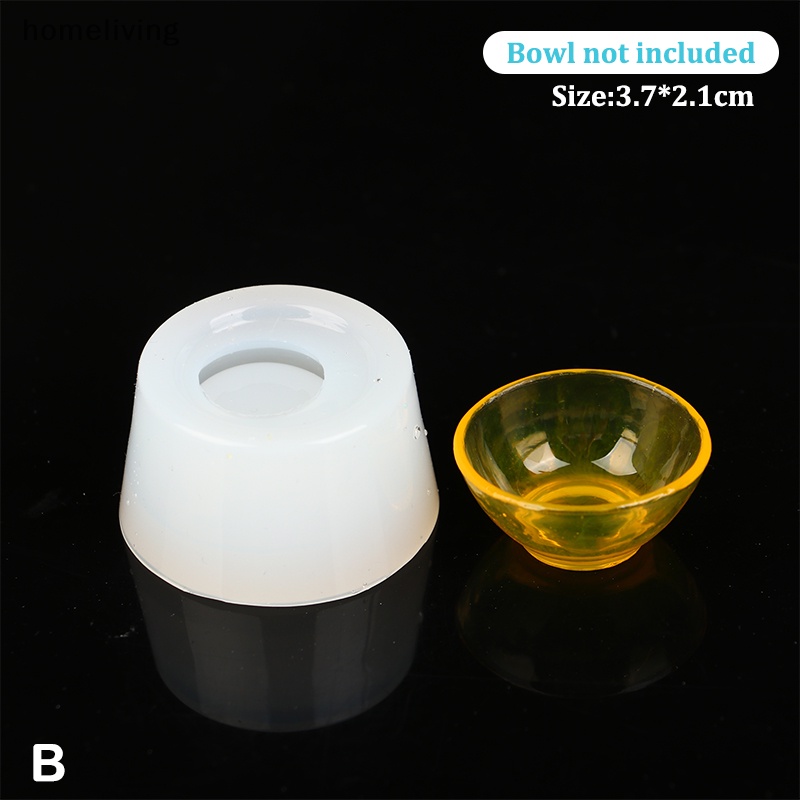 Khuôn Làm Chén Dĩa Mini Bằng Silicon Tỉ Lệ 1: 12 Trang Trí Nhà Búp Bê DIY