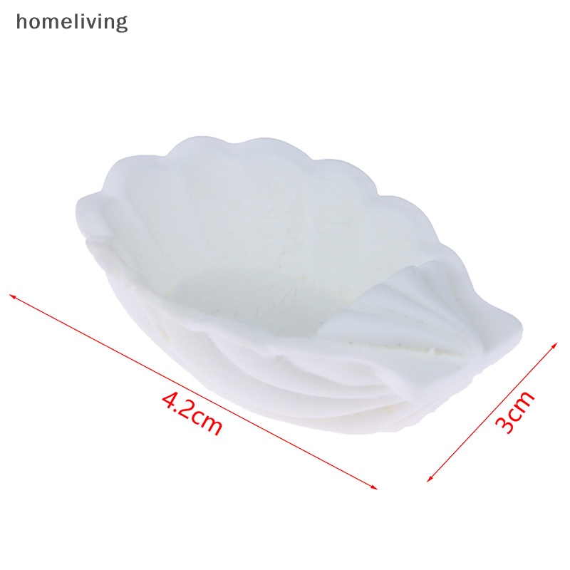 Bộ 2 Tượng Vỏ Sò Mini Bằng Nhựa Resin Trang Trí Tiểu Cảnh / Nhà Búp Bê