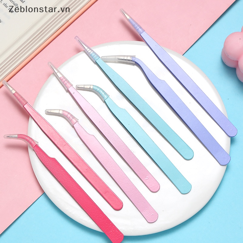 1 Bộ Nhíp Thẳng / Cong Bằng Thép Không Gỉ Đính Đá Trang Trí Móng Tay Nghệ Thuật DIY