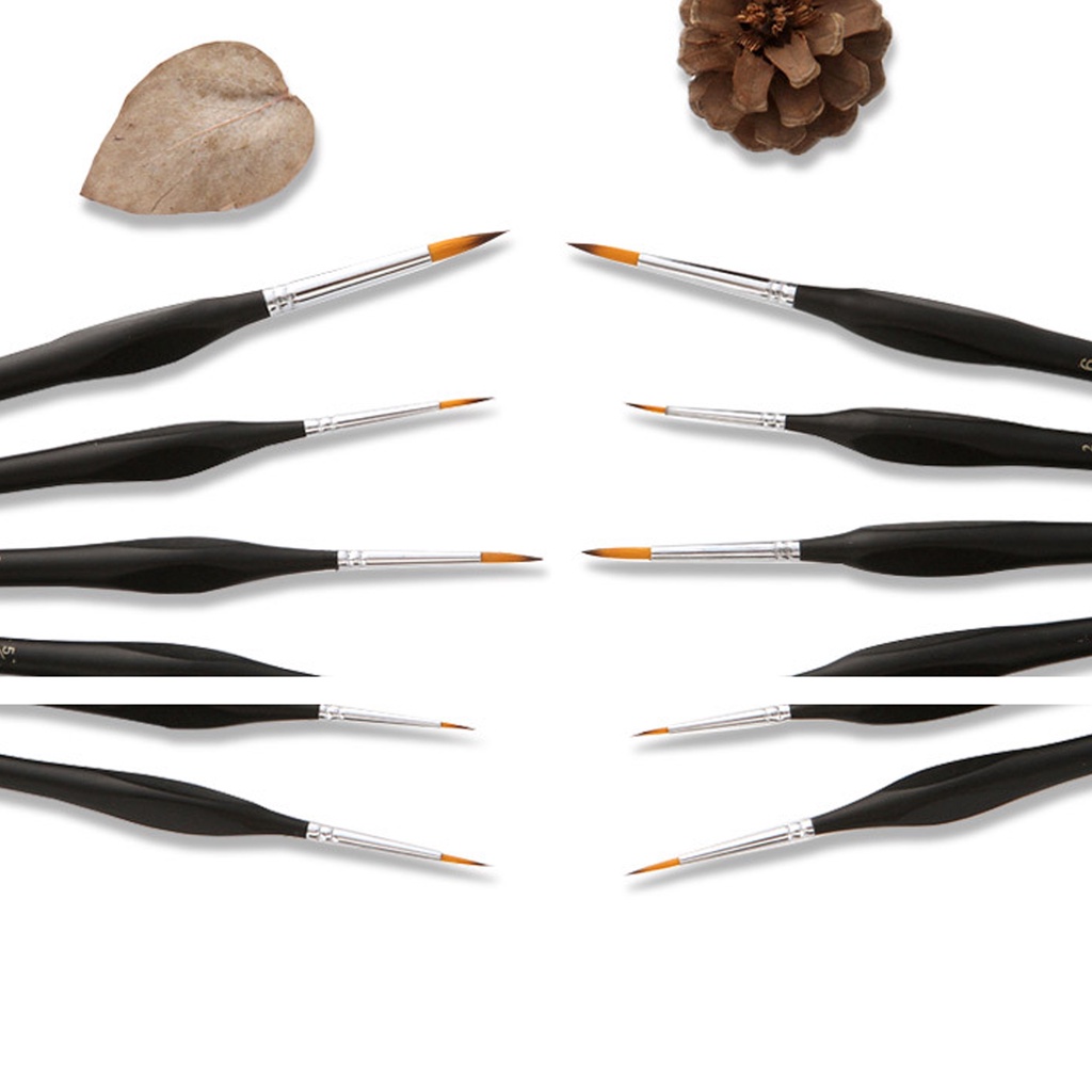 Ny-10 Cọ Vẽ Tranh Màu Nước Đầu Nhọn Hình Tam Giác Bằng Len Nylon Siêu Mịn