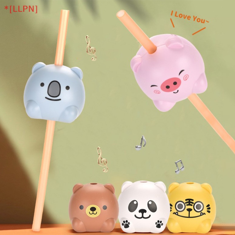 [loyaltysun] Ống Hút Hình Động Vật Dễ Thương Có Thể Tái Sử Dụng Cho Tiệc Chào Mừng Trẻ Em