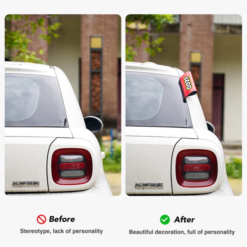 Miếng Dán Trang Trí Xe Hơi Hình Lego Sáng Tạo Độc Đáo