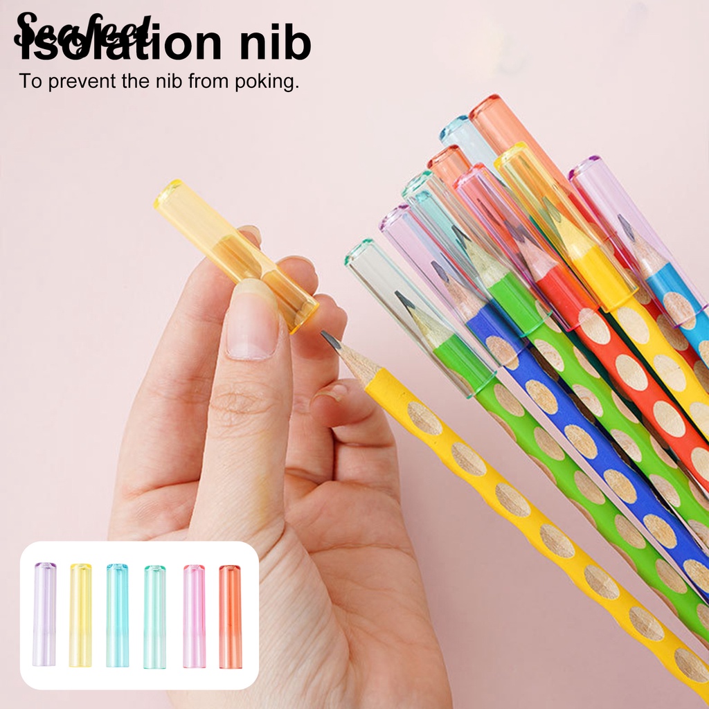 Set 30 Vỏ Nhựa Trong Suốt Bảo Vệ Bút Chì Cho Trẻ Em