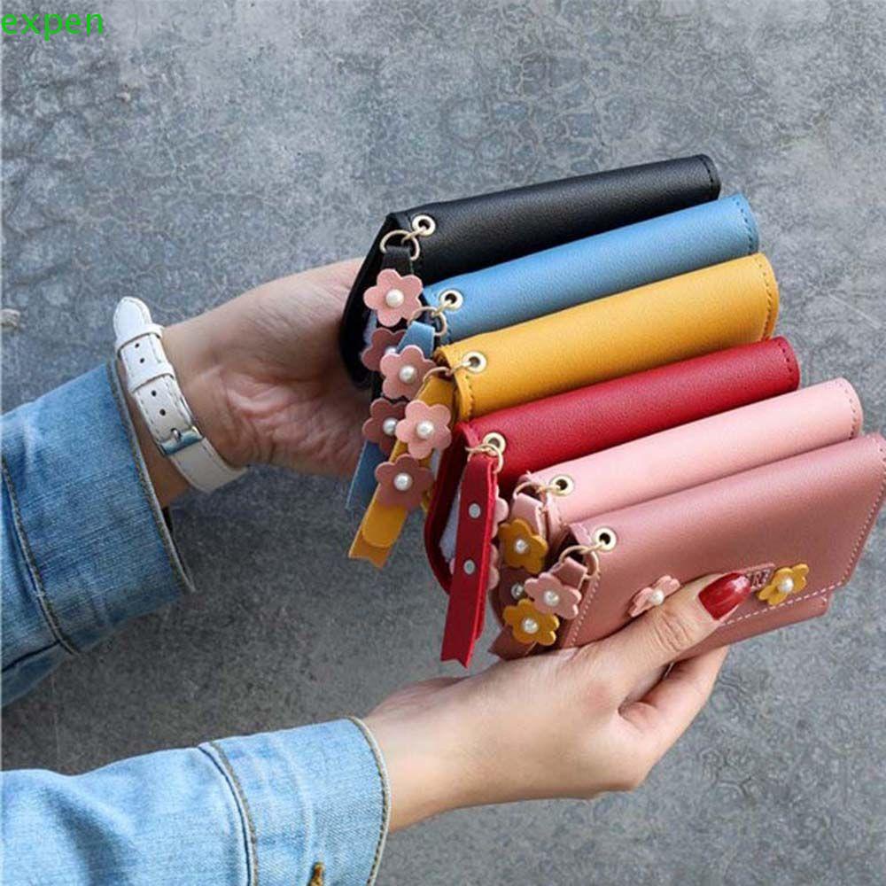 Ví Da Pu Nhiều Ngăn Đựng Thẻ / Tiền Xu Nhỏ Gọn Họa Tiết Hình Học Thời Trang Cho Nữ