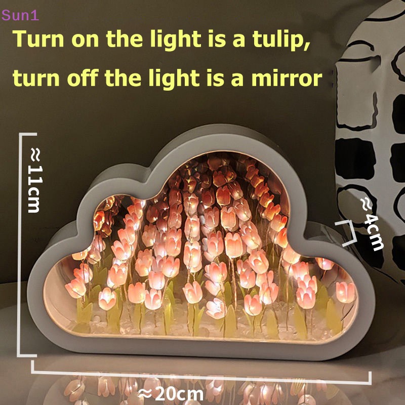Sun1 &gt; Đèn Ngủ Hình Hoa Tulip Thủ Công Sáng Tạo Để Bàn Trang Trí Phòng Ngủ Bé Gái