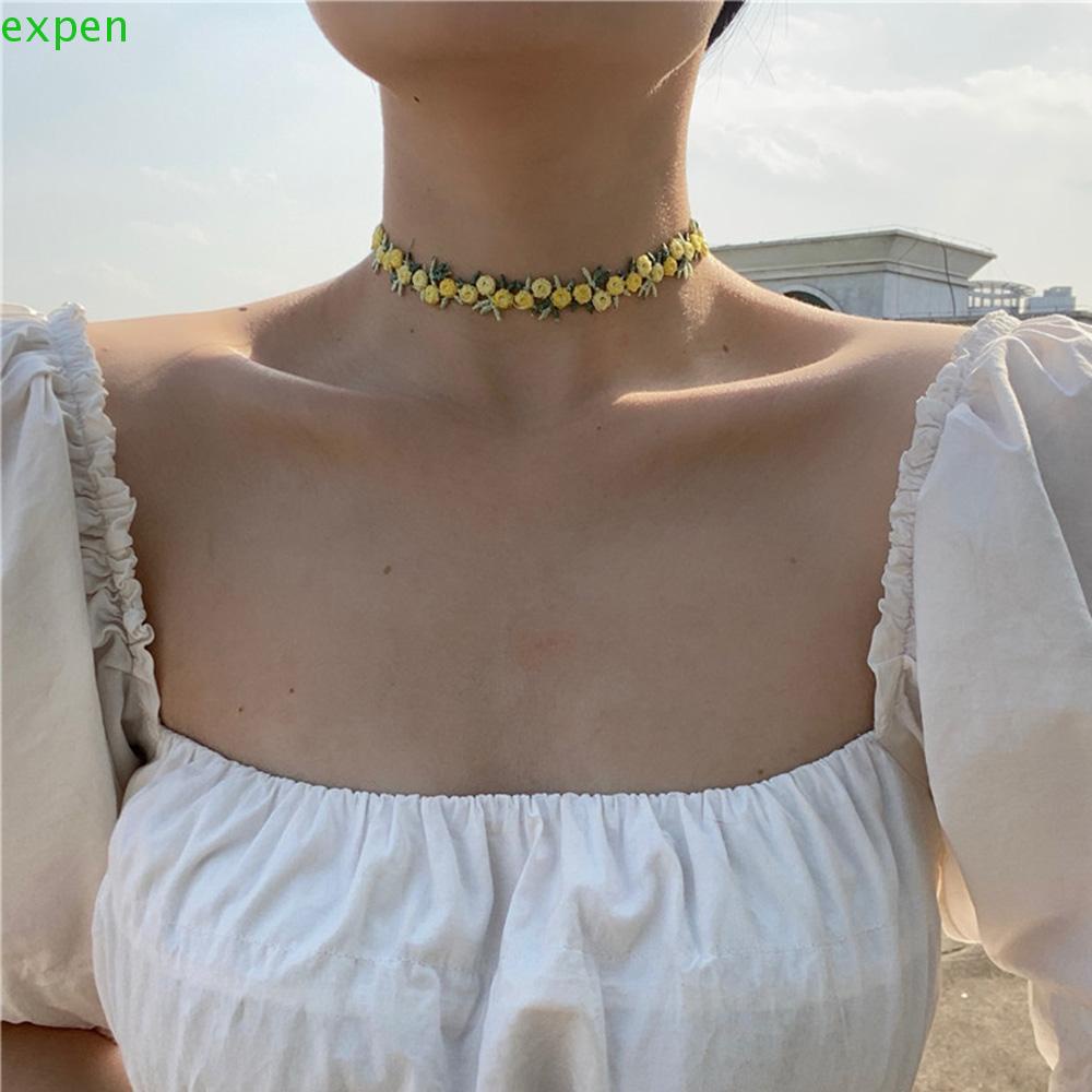 Vòng cổ Mặt Hình Hoa Ngọt Ngào Dễ Thương Cho Nữ