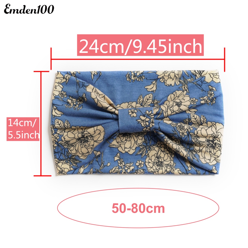 Băng Đô Bandana Bản Rộng Co Giãn Thấm Hút Mồ Hôi In Họa Tiết Thời Trang Cho Nữ