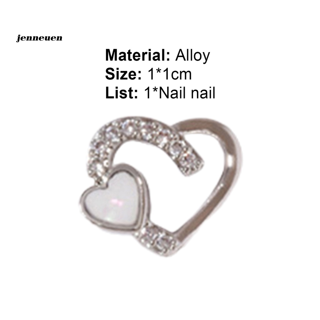 Phụ Kiện Trang Trí Móng Tay Bằng Hợp Kim Đính Đá Zircon Thời Trang Dành Cho Nữ