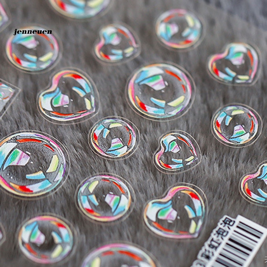 Miếng Dán Bong Bóng Trong Suốt Nhiều Hình Dạng Dùng Trang Trí Móng Tay DIY