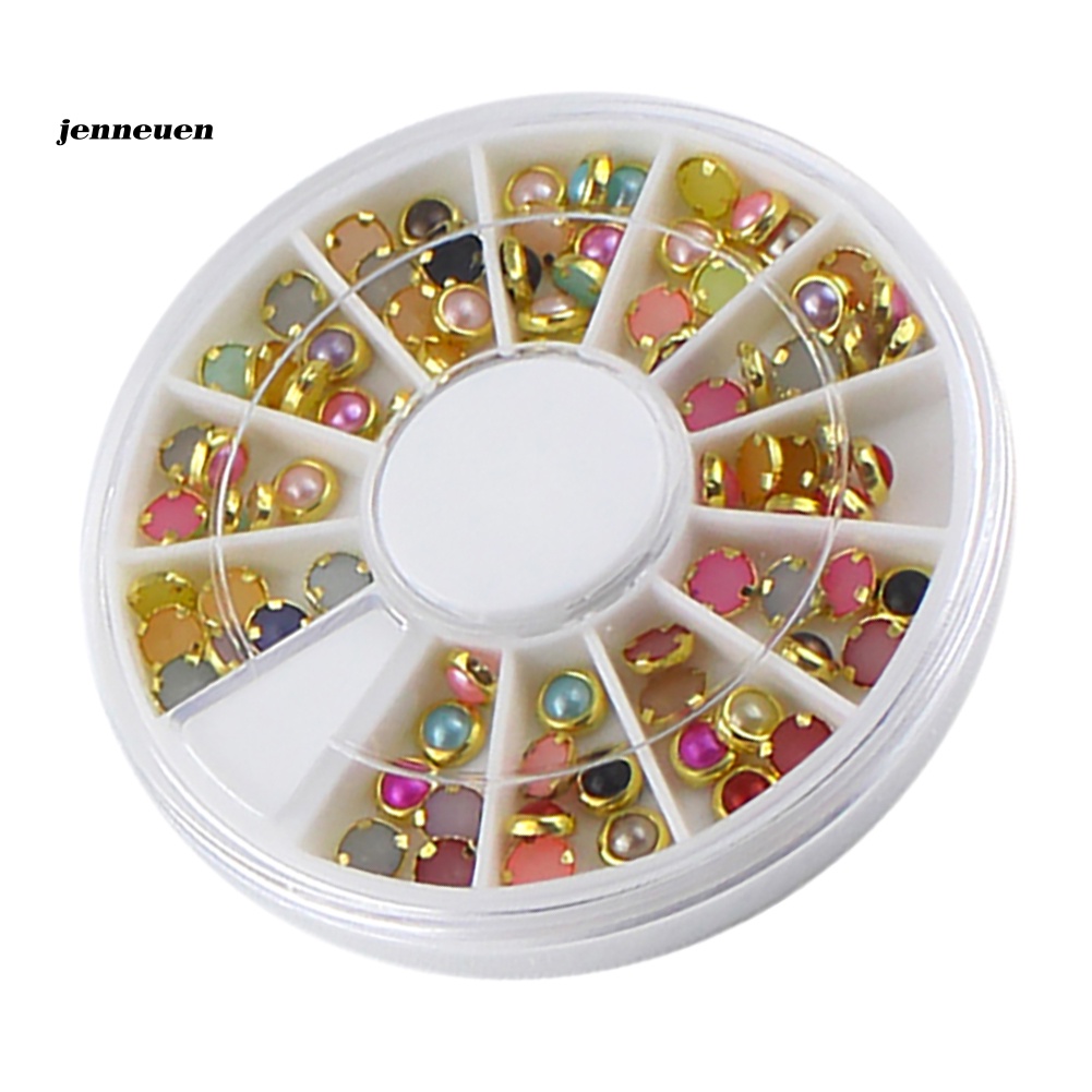 Hạt Ngọc Trai Tròn 5mm Bằng Hợp Kim Dùng Trang Trí Móng Tay