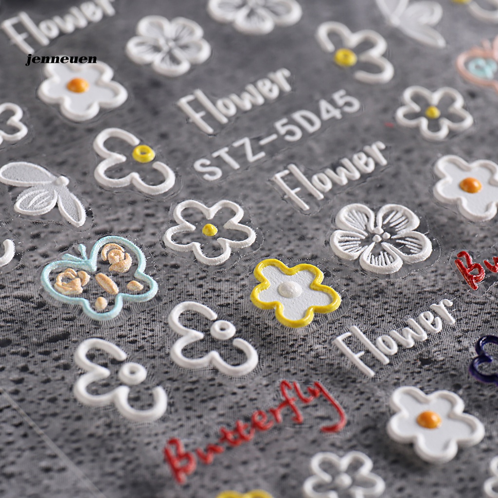 Miếng Dán Trang Trí Móng Tay Họa Tiết Chữ Tiếng Anh 5D Nhiều Kiểu Độc Đáo Thời Trang