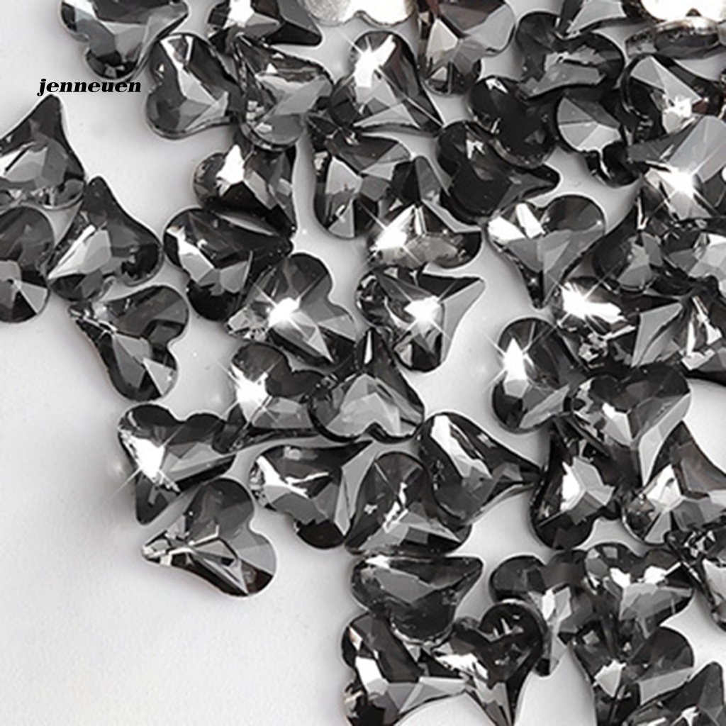 Set 20 Phụ Kiện Trang Trí Móng Tay Nghệ Thuật Hình Trái Tim Đính Đá Xinh Xắn