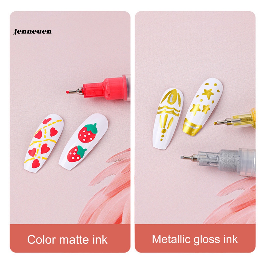 Bộ 12 Cây Bút Vẽ Trang Trí Móng Tay Nghệ Thuật Bằng ABS Thoải Mái Dành Cho Nữ