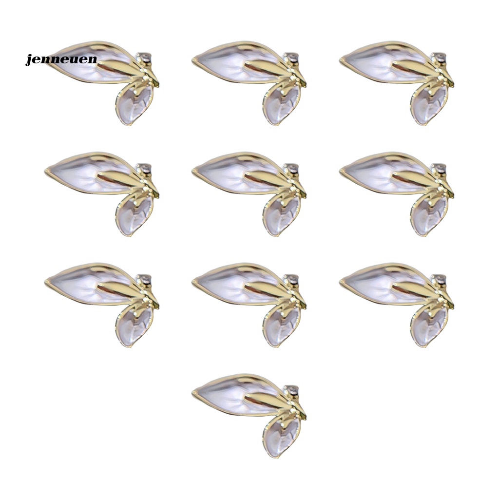 Set 10 Phụ Kiện Hình Cánh Bướm Không Phai Màu Trang Trí Móng Tay Có Thể Tháo Rời