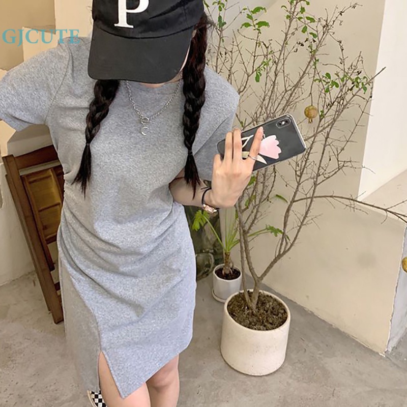 Đầm Mini Màu Trơn Thời Trang Mùa Hè Cho Nữ